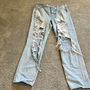American Eagle Mom Jean extra ripped